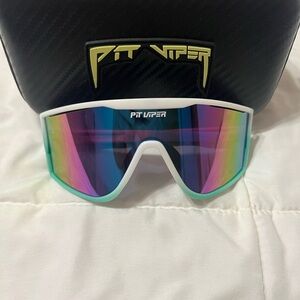 Pit Viper Sunglasses with Pink and Blue Accents